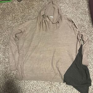 Avenue Taupe Turtleneck Sweater Soft‎ Knit Pullover Plus Size 22/24